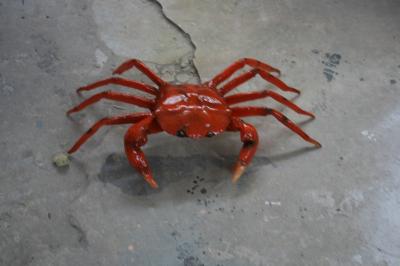 China Swimming Crab Resin Sculpture 50cm Height Cartoon Style for sale