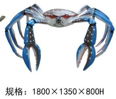 China Blue Crab Animal Fiberglass Marine life Sculpture Customized for sale
