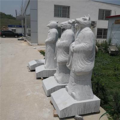 China Polishing Surface Animal Stone Sculptures 100CM Handmade en venta