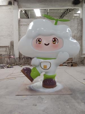 China Logotipo de Yunwu Villa dibujo animado escultura de resina FRP concepto de diseño producción de escultura personalización en venta