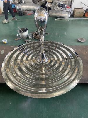 China Mirror Stainless Steel Water Drop Sculpture Pool Water Feature Decoration for sale