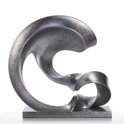 China Modern Abstract Metal Art Sculptures 304 Stone Imitation Stainless Steel Outdoor Sculpture for sale