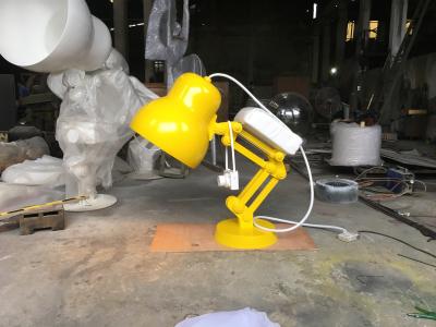 China Exhibition Hall Metal Art Sculptures Art Lamp Modern Steel Sculpture for sale