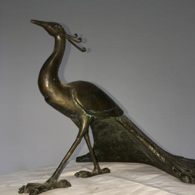 China Pequeña escultura echada de bronce de cobre de Art Sculpture Cartoon Style Dog en venta