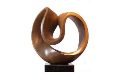 China Forged Abstract Copper Art Sculpture Small Black Bronze Art Statues Reception Room Decoration for sale