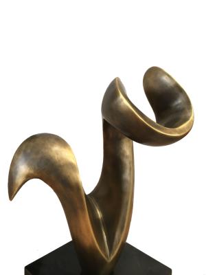 China Smooth Curves Copper Art Sculpture Old Bronze Garden Ornaments Sculptures for sale