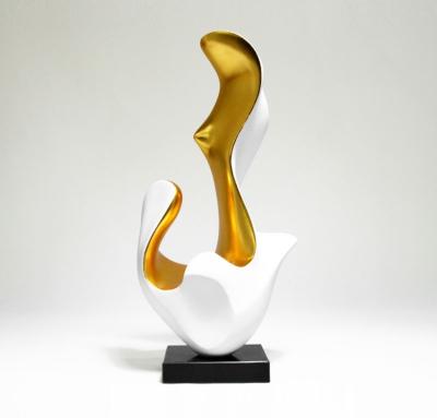 China Stoving Varnish Modern Art Statue Simple White Cast Resin Sculpture Interior Decoration for sale