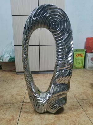 China Abstract Seed Cast Metal Sculpture Garden Art Water Texture Metal Modern Art Sculpture for sale
