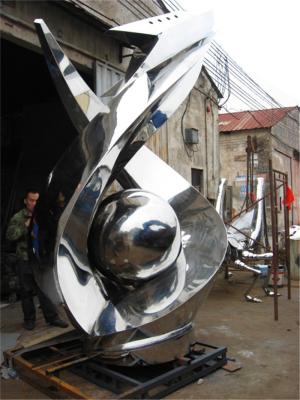 China Samen-Zusammenfassungs-warf große Metallbaum-Skulptur Wasser-Beschaffenheits-moderne Skulptur im Freien zu verkaufen