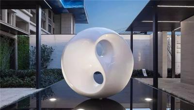 Chine Sculpture abstraite en acier inoxydable de Waterscape de piscine de sculpture en fontaine d'eau en métal de miroir à vendre