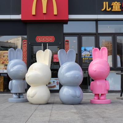 China Resin Cartoon Character Sculptures Spray Paint Animal Statues Outdoor for sale