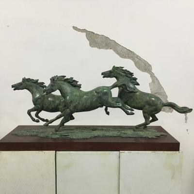China Estátua de bronze do cavalo do molde do sumário grande, escultura animal contemporânea do armário à venda