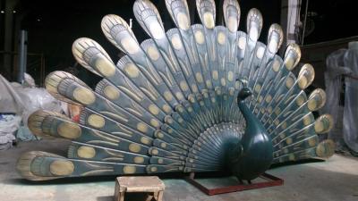 Κίνα Αφηρημένα επεξεργασμένα σύγχρονα υπαίθρια αγάλματα Peacock χαλκού αγαλμάτων χαλκού ζωικά προς πώληση