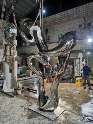 Китай Большой украшение бассейна открытого сада скульптуры конспекта изогнутое нержавеющей сталью продается