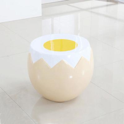China Egg Table Chair Furniture Sculptures , Resin Modern Table Sculptures for sale