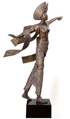 China Escultura de aço dos artistas das artes finalas do escritório interno de bronze das esculturas do metal à venda