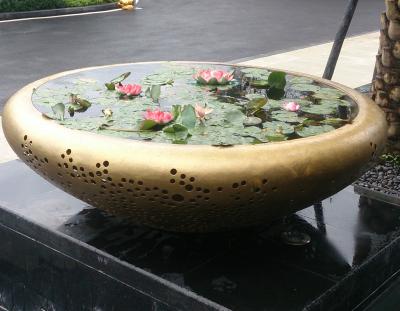 China Forged Large Metal Flower Pot 1500 Mm Copper Metal Garden Pots for sale
