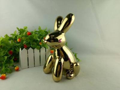 China To figure custom stainless steel plated rabbit and fiberglass abstract rabbit for sale