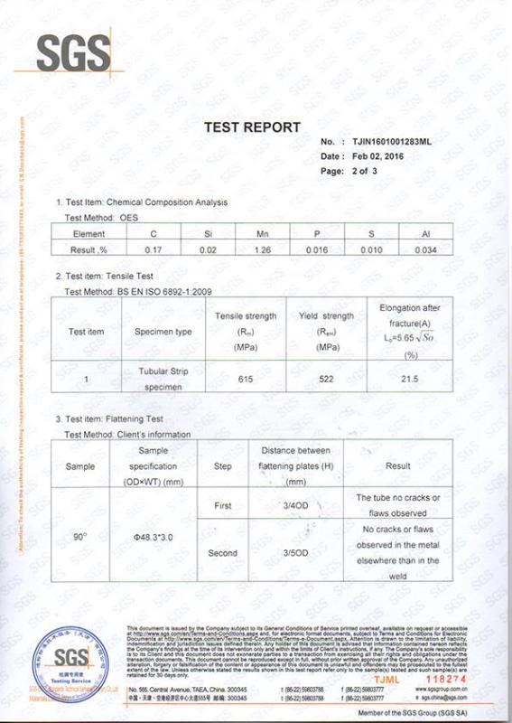HDG-Pipe-SGS-Test-Report-2-of-3 - Tianjin Shisheng Scaffolding & Formwork Group Co., Ltd.