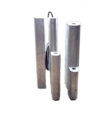 China Custom Ingot CP ICCP Sacrificial Magnesium Aluminum Anode Alloy For Heater Treater Offshore Onshore Steel Construction for sale