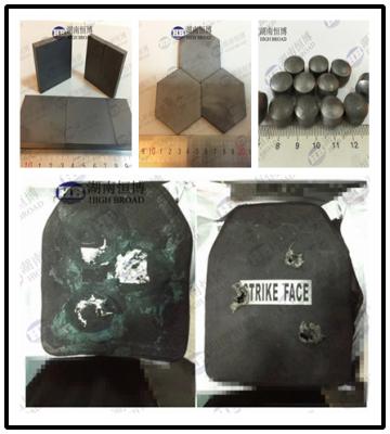 Chine Les plats ballistiques utilisent des matériaux tel les plats à l'épreuve des balles de carbure de bore/silicium à vendre