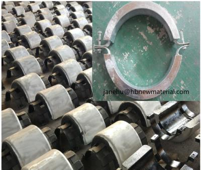 China Meia concha de ânodo de pulseira de alumínio para tubulações submersas à venda