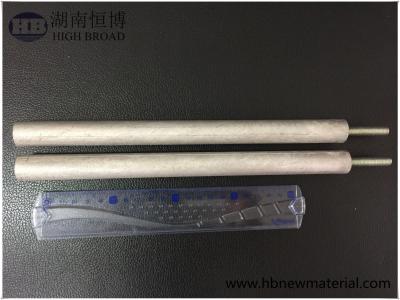 China Magnesium / Zinc  anode rod for water tanks with threaded steel core M3 M6 M8 for sale