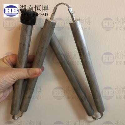China Cathodic Protect Aluminum Anode , Aluminium Zinc Hex Head Flexible Anode Rod 44 Inch for sale