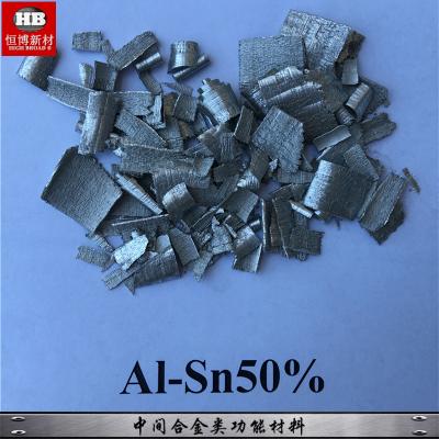 中国 穀物のためのAlSn50%の破片のアルミニウム錫10-50%のマスター合金は精製するために、アルミ合金の特性の性能を高める 販売のため