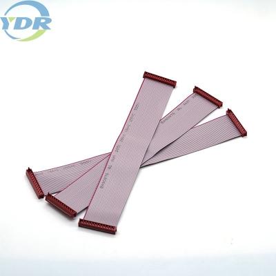 China IDC 2.54mm Pitch Red 20Pin Customized Flat Cable UL2651 28AWG PVC Copper Material for sale