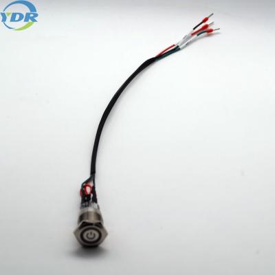 China YDR Waterproof Metal button Switch And Outlet Wiring 200mm Length for sale