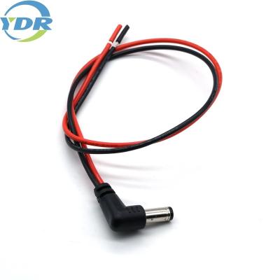 China 5.5 2.1 DC Power Jack Cable , 90 Degree Male Female Cable UL1007 18AWG for sale