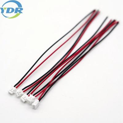 China JST ZHR-2 Terminal Cable 2 Pin Black Red Tinned ZH1.5 Wire Harness for sale