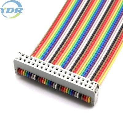 China IDC 2.54 Pitch 34 Pin Flat Cable Rainbow Color UL2651 28AWG for sale