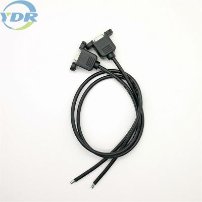 China 1m 22AWG Panel Mount Cables , Twin Female Usb Panel Cable for Automobile for sale
