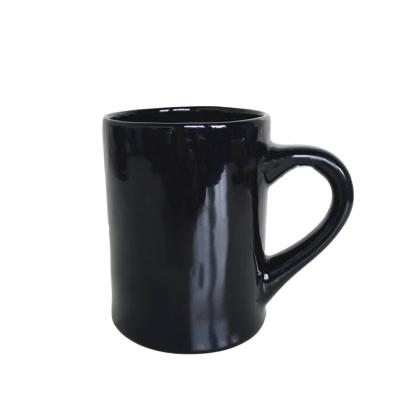 China 12 Oz Stoneware Mug Black Glazed  Coffee Custom Ceramic Mug for sale