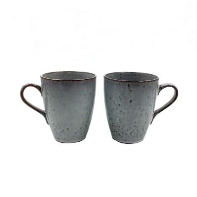 China High Temperature Porcelain Nordic Style Reactive Glaze Design Porcelain Coffee  Mug for sale