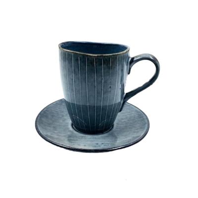Chine 7oz a coloré la tasse et soucoupe en céramique de thé de lustre de fente réglée comme cadeaux à vendre