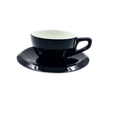 China Multicolor 175ml 6Oz Custom Tea Cup And Saucer In Black Daily Use for sale