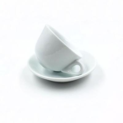 China Creative 5Oz 150ml Ceramic Cup And Saucer Set , White Teacup And Saucer Set for sale