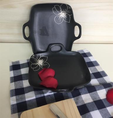 China A CEE certificou o quadrado de Matte Black Stoneware Dinner Set pintado à mão à venda