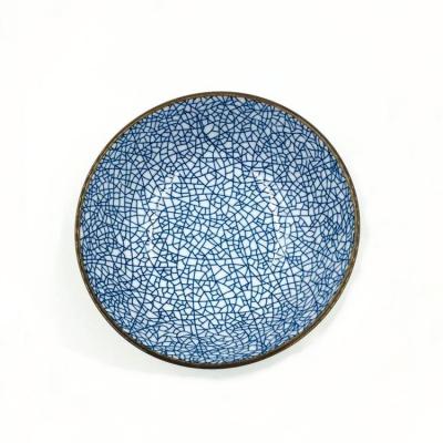 China 6 Inch Round Ceramic Serving Bowls Customized Internal Crack for sale