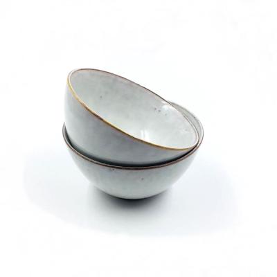 China 6.5 Inch Reactive Glaze Plain Ceramic Bowls Modern Silk Screen for sale