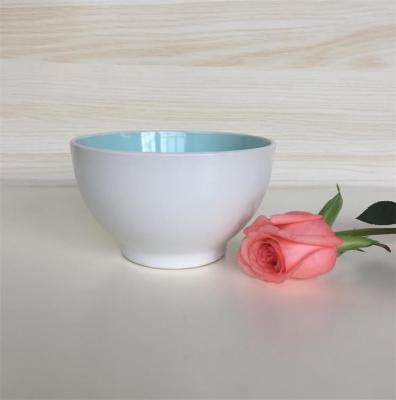 China Microwave Safe Durable 5.5 Inch Bowl Inside Ceramic , Pottery Soup Bowls For Kids for sale