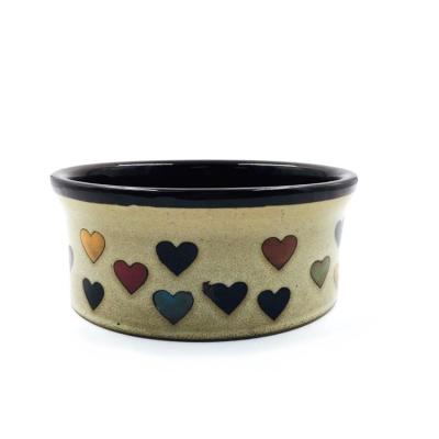 China Reactive Glaze Stoneware Cat Bowls , Ceramic Dog Bowl Set SGS Approval for sale
