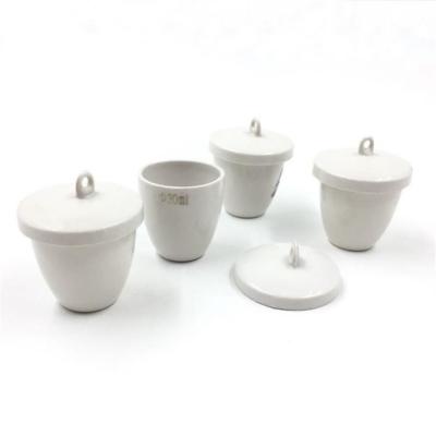 China 10ml 1200 Degree Durable Ceramic Crucible For Melting Gold White for sale