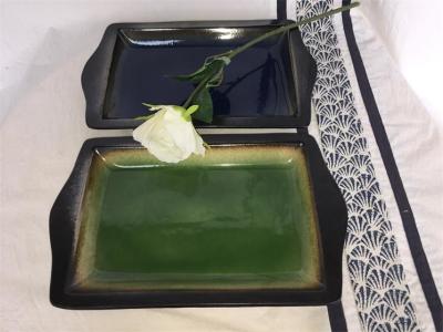 China CIQ Certificate Customized Sushi Serving Dishes With Double Ear for sale