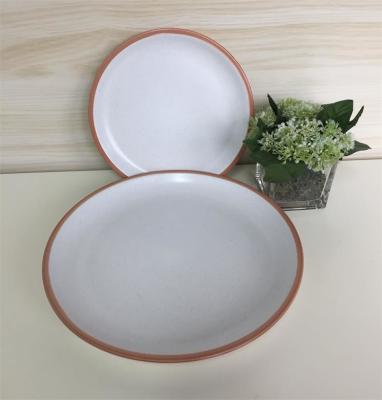 China Placas de cena de la cerámica del servicio del OEM de la aprobación del FDA pintadas a mano para el desayuno en venta