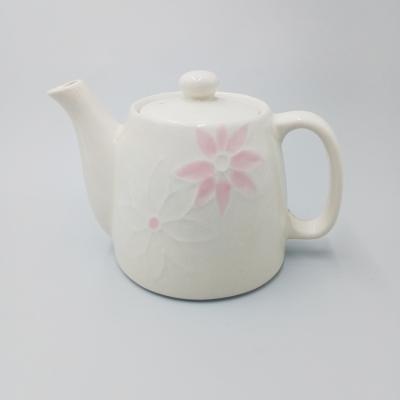 China Hand Painted Glazed Earthenware Teapot Wih Spout for sale