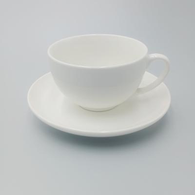 China Restaurant Ceramic Coffee Cup Set Custom Porcelain Tea Coffee Cup With Saucer for sale
